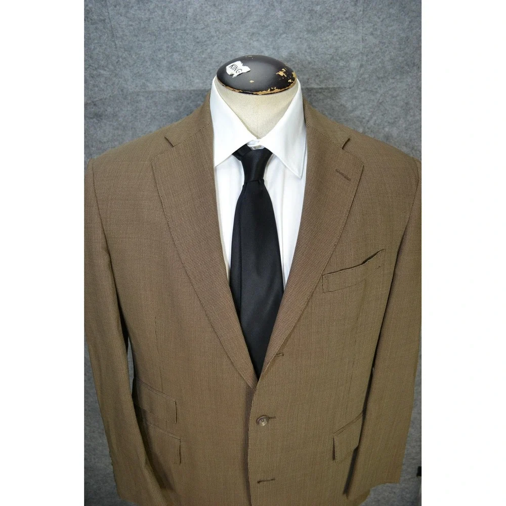 VTG Polo Ralph Lauren‎ Blazer Mens 41 Brown Wool Blend Sport Coat Jacket USA